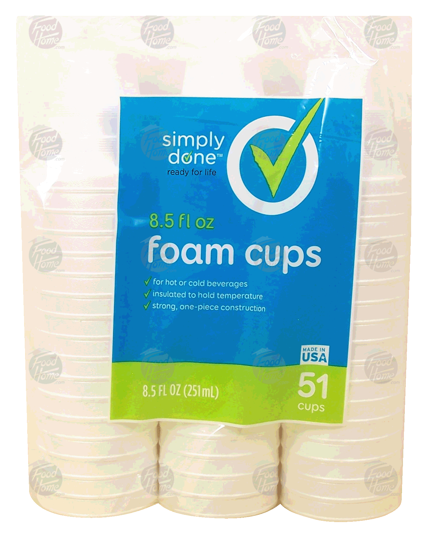 Simply Done ready for life foam cups, 8.5-fl. oz. Full-Size Picture